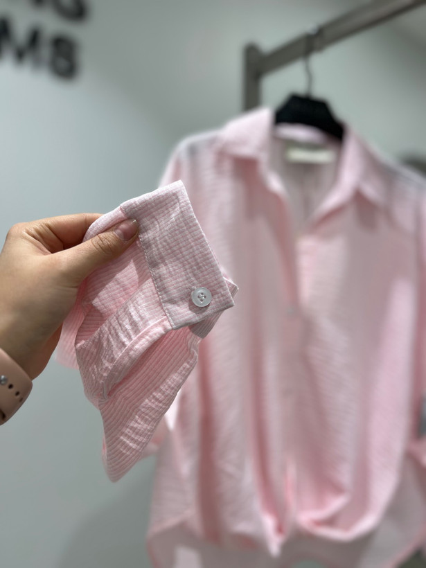 شومیز راه راه جلو گره burberry 407